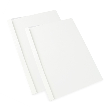 Cartellina a rilegatura termica A4, cartoncino lucido, bianco  