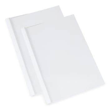 Cartellina a rilegatura termica A4, cartoncino, bianco  