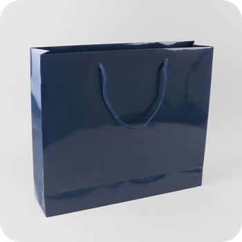Borsa regalo 40 x 35 x 10 cm, blu, lucido 