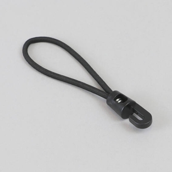 Corda elastica con gancio in plastica, nero, 120 mm 