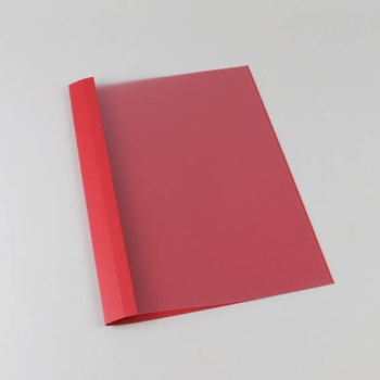  Cartellina per rilegatura con occhielli A4, struttura in lino, 45 fogli, rosso | 3 mm