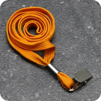 Nastro portachiavi, 10 mm di larghezza arancione | clip bull dog