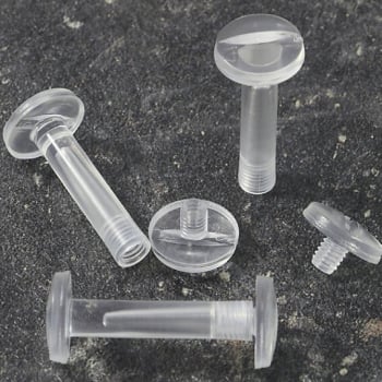 Viti sepolte in plastica, 25 mm | trasparente