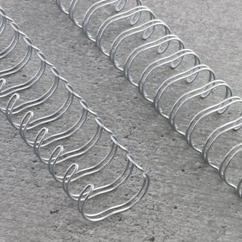 Spirali metalliche, passo 2:1, A4 32,0 mm (1 1/4") | argento (rivestito in nylon)