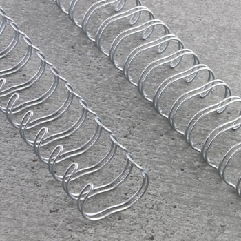 Spirali metalliche, passo 2:1, A4 19,0 mm (3/4") | argento (rivestito in nylon)