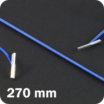 Cordino elastico 270 mm con 2 capicorda, blu medio 