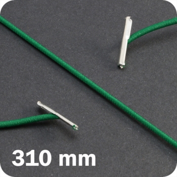 Cordino elastico 310 mm con 2 capicorda, verde 