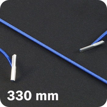 Cordino elastico 330 mm con 2 capicorda, blu medio 