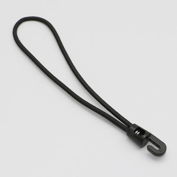 Corda elastica con gancio in plastica, 200 mm, nero 