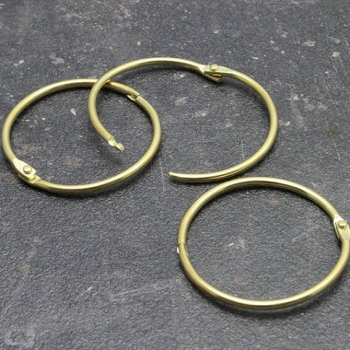 Anelli metallici 50 mm, ottonato 