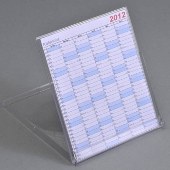 Porta calendario, tipo porta CD, 125 x 142 x 9 mm, trasparente 