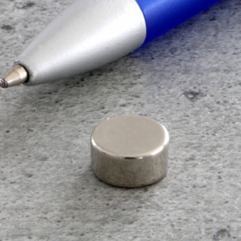 Disco magnetico al neodimio, 10 mm x 5 mm, N35 
