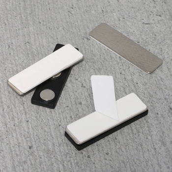 Clip magnetica per portanome, autoadesivo, 45 x 13 mm | 3 magnetei