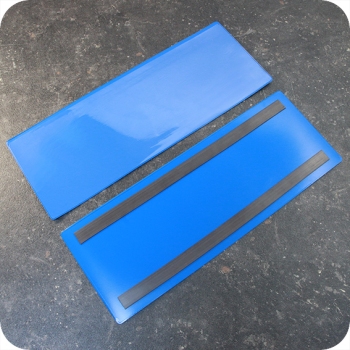 Buste magnetiche portadocumenti, 325 x 115/120 mm, con 2 strisce magnetiche, lato largo aperto, blu 325 x 115/120 mm | con 2 strisce magnetiche
