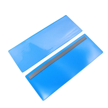Buste magnetiche portadocumenti, 325 x 115/120 mm, con 1 striscia magnetica, lato largo aperto, blu 325 x 115/120 mm | con 1 striscia magnetica