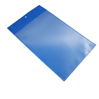 Buste magnetiche portadocumenti con patta per formato A4, con 2 magnete al neodimio, lato corto aperto, PP, blu 