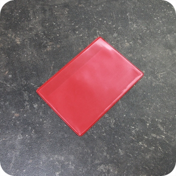 Buste magnetiche portadocumenti per formato A6, con 1 striscia magnetica, lato largo aperto, rosso 