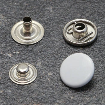 Bottoni a pressione, tipo S, 12,4 mm, bianco 
