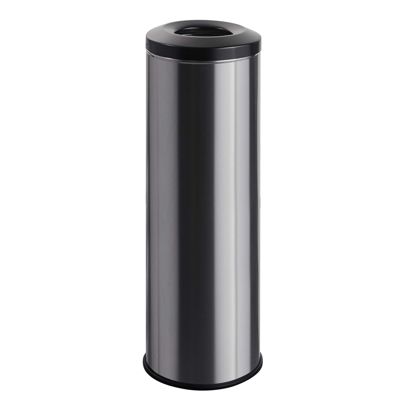 Pattumiera autoestinguente 30 L acciaio inossidabile  | argento  | opaca 