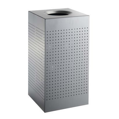 Secchio della spazzatura, da esterno, acciaio, grigio 120 l