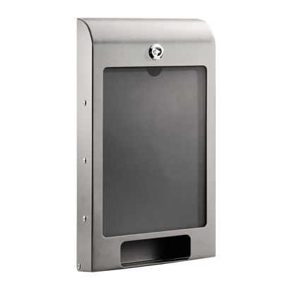 Dispenser sacchetti cane, con scomparto informativo A4, acciaio null