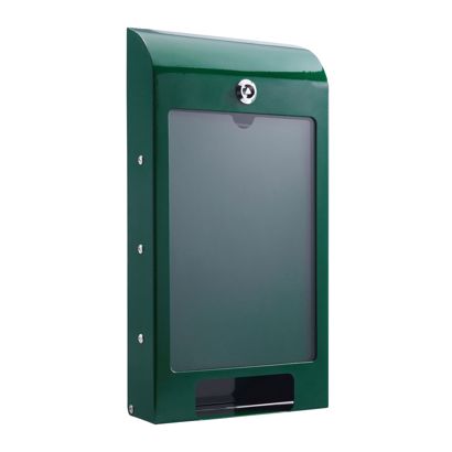Dispenser sacchetti cane, con scomparto informativo A4, acciaio null