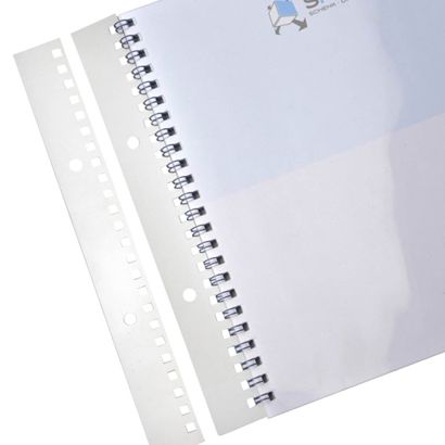 Bande per archiviazione per spirali metalliche, A5, 3:1, fori quadrati 