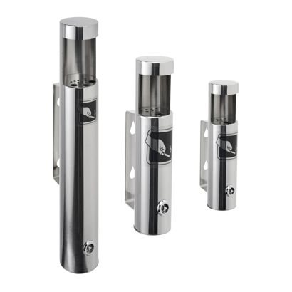 Posacenere da muro DARWIN, acciaio inox, argento 