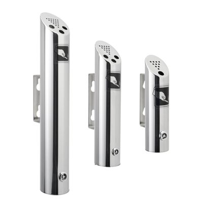 Posacenere da muro MELBOURNE, acciaio inox, argento 