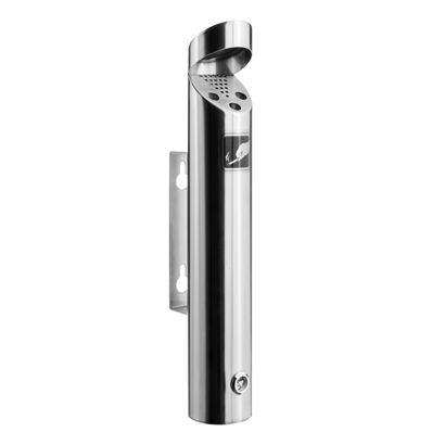 Posacenere da muro, acciaio inox, argento opaco 