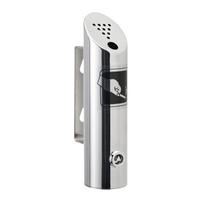 Posacenere da muro MELBOURNE, acciaio inox, argento 20 cm