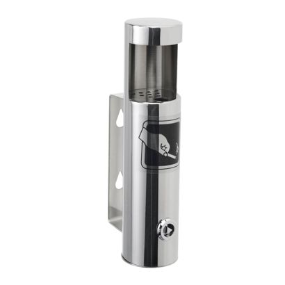 Posacenere da muro DARWIN, acciaio inox, argento 21.5 cm