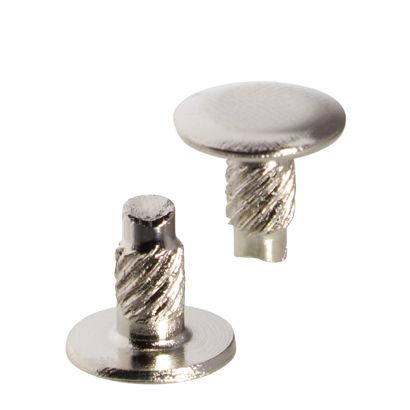 Teste inseribili a pressione per viti sepolte, 8 mm, con 2 mm di allungamento, nichelato 