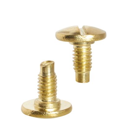 Viti con testa a intaglio per viti sepolte, 7,5 mm, con 1 mm di allungamento, ottonato 
