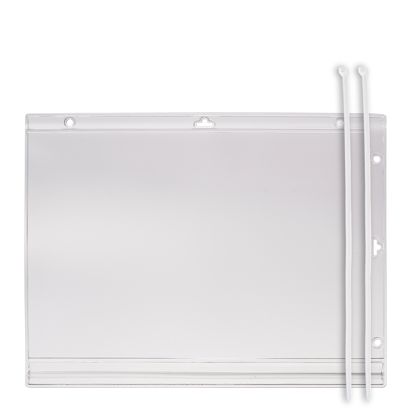 Tasca porta poster impermeabile A4 | con 2 fascette per cavi