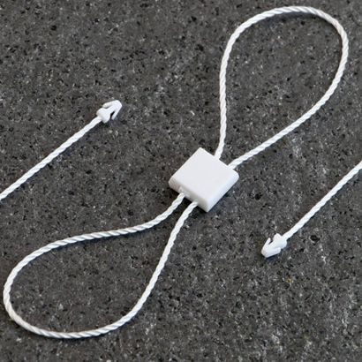 Filo in tessuto con 2 capicorda e sigillo bianco