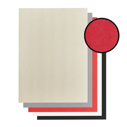 Copertina posteriore in cartoncino A4, struttura in lino, 