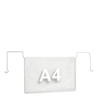 Buste con gancio metallico per formato A4, lato lungo aperto Confezione Industriale (da 100 pz)