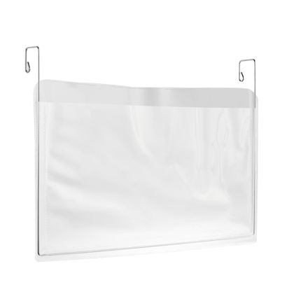 Buste con gancio metallico per formato A5, lato lungo aperto, filo corto verso la parte posteriore 