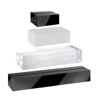 Portacarte in acrilico, base per sistema di combinazione variabile MODUL 