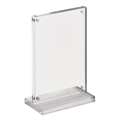Porta avvisi da banco con base a T magnetico con base trasparente opaca 