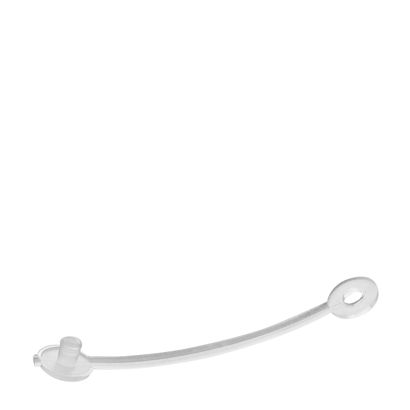 Clip di nylon, lungo 55 mm, trasparente 