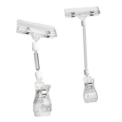 Clip porta prezzo con pinza grande, porta prezzi e estensione 