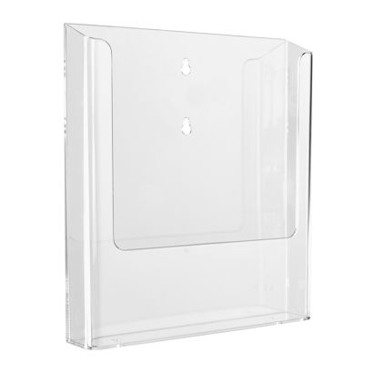 Porta brochure da parete, polistirolo, trasparente PTXD, 1 x A4  | trasparente 