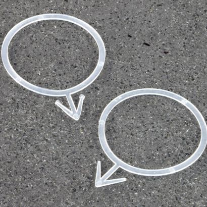 Anelli per bottiglia, ø = 40 mm, trasparente 