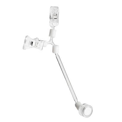 Clip porta prezzo con pinza mini, pinza piccola e base magnetica al neodimio, 10 cm di estensione, trasparente 