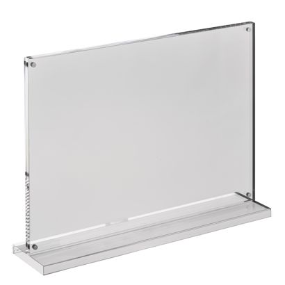 Porta avvisi da banco con base a T magnetico formato orizzontale | A4