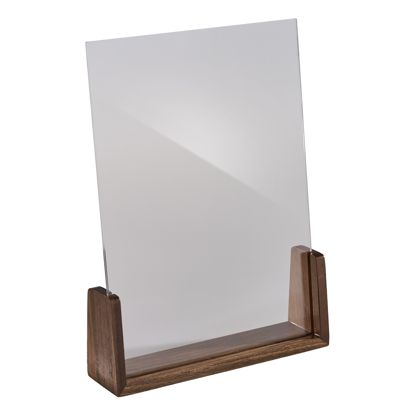 Espositore da tavolo legno ‘LignoLine’ A4 - 210 x 297 mm  | formato verticale  | acrilico (PMMA)|legno di noce 