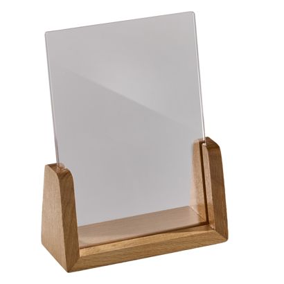 Espositore da tavolo legno ‘LignoLine’ A6 - 105 x 148 mm  | formato verticale  | legno di faggio|acrilico (PMMA) 