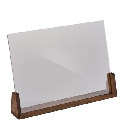 Espositore da tavolo legno ‘LignoLine’ A4 - 297 x 210 mm  | formato orizzontale  | acrilico (PMMA)|legno di noce 